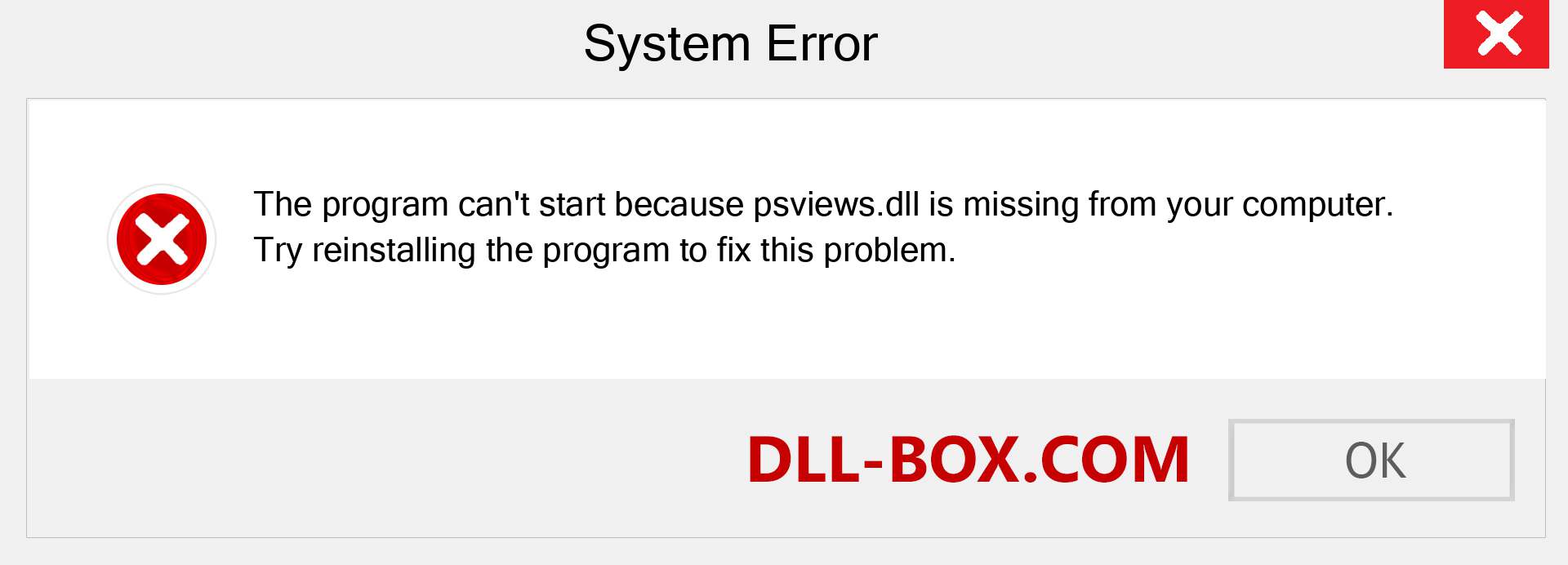  psviews.dll file is missing?. Download for Windows 7, 8, 10 - Fix  psviews dll Missing Error on Windows, photos, images