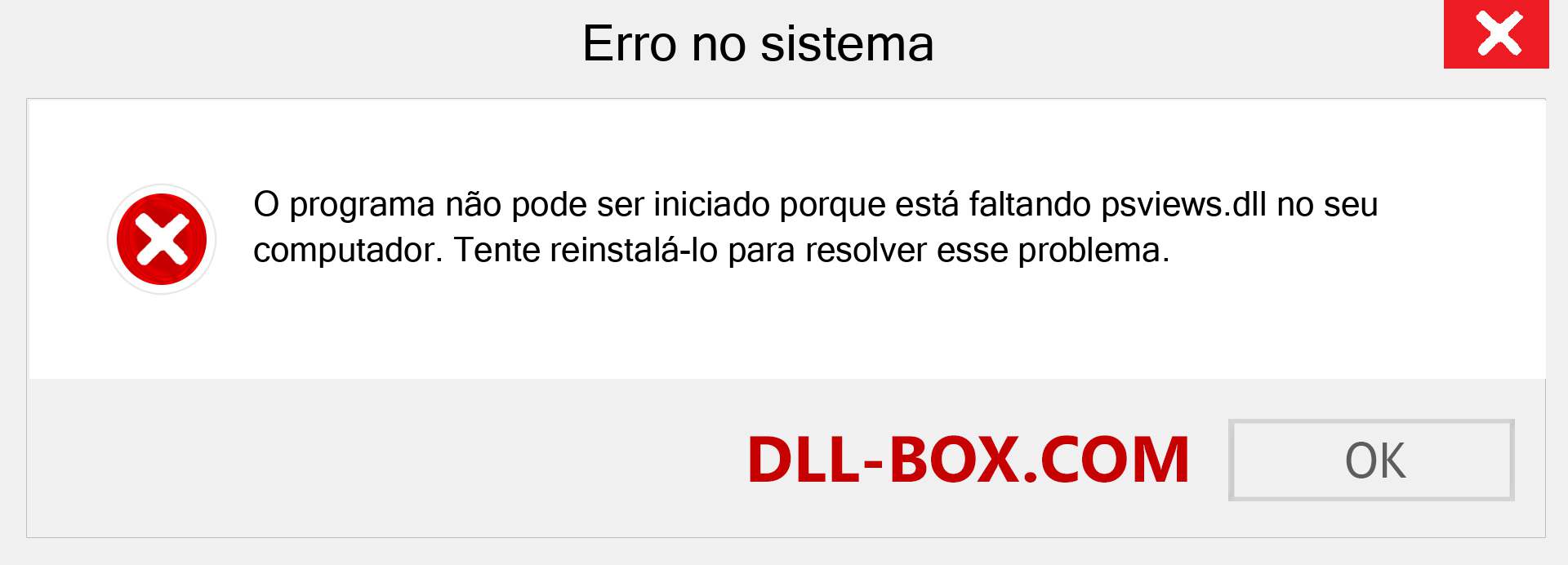 Arquivo psviews.dll ausente ?. Download para Windows 7, 8, 10 - Correção de erro ausente psviews dll no Windows, fotos, imagens